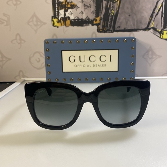 New Gucci Women's GG0163SN 001 51mm Sunglasses - Picture 5 of 12